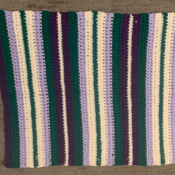 3 Handmade Crochet Afghans Vibrant Colors New Throws Couch or Chair Ready See - Picture 3 of 7